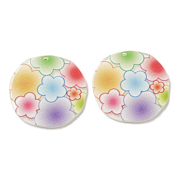 PandaHall Opaque Acrylic Pendants, Flat Round with Flower, Colorful, 36.5x37x2.5mm, Hole: 1.6mm Acrylic Flat Round
PandaHall Opaque Acrylic Pendants, Flat Round with Flower, Colorful, 36.5x37x2.5mm, Hole: 1.6mm Acrylic Flat Round