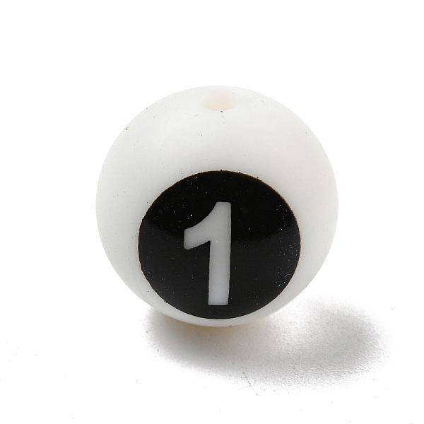 PandaHall Round with Black Number 1 Silicone Beads, Chewing Beads For Teethers, DIY Nursing Necklaces Making, White, 14.5~15x14.5mm, Hole...
PandaHall Round with Black Number 1 Silicone Beads, Chewing Beads For Teethers, DIY Nursing Necklaces Making, White, 14.5~15x14.5mm, Hole...