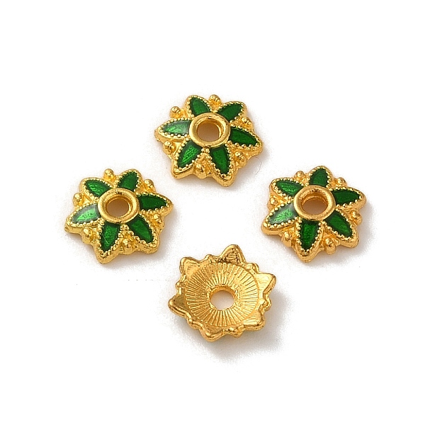 PandaHall Alloy Enamel Beads Caps, Lead Free & Cadmium Free, Multi-Petal Flower, Green, 8x2mm, Hole: 1.5mm Alloy+Enamel Green
PandaHall Alloy Enamel Beads Caps, Lead Free & Cadmium Free, Multi-Petal Flower, Green, 8x2mm, Hole: 1.5mm Alloy+Enamel Green