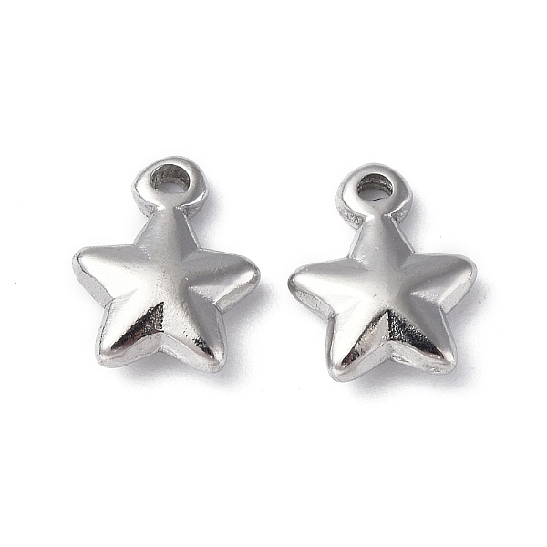 PandaHall 304 Stainless Steel Charms, Star Charm, Stainless Steel Color, 10.5x8x3mm, Hole: 1mm 304 Stainless Steel Star
PandaHall 304 Stainless Steel Charms, Star Charm, Stainless Steel Color, 10.5x8x3mm, Hole: 1mm 304 Stainless Steel Star