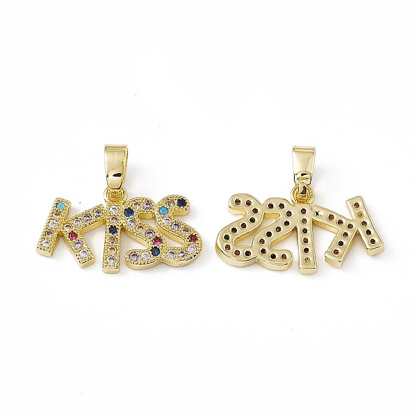 PandaHall Brass Micro Pave Cubic Zirconia Pendants, Word KISS Charm, Real 18K Gold Plated, 11.5x20x2mm, Hole: 3x5.5mm Brass+Cubic Zirconia...
PandaHall Brass Micro Pave Cubic Zirconia Pendants, Word KISS Charm, Real 18K Gold Plated, 11.5x20x2mm, Hole: 3x5.5mm Brass+Cubic Zirconia...