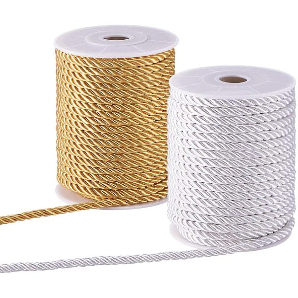 PandaHall 5mm Gold Silver Cord Decorative Twisted Nylon Cord Rope String Thread for Home Decoration, Embellish Costumes, Honor Cord..., Multicolor
PandaHall 5mm Gold Silver Cord Decorative Twisted Nylon Cord Rope String Thread for Home Decoration, Embellish Costumes, Honor Cord..., Multicolor