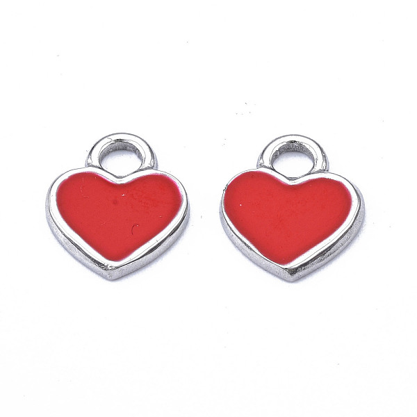 PandaHall 201 Stainless Steel Charms, with Enamel, Heart, Stainless Steel Color, Red, 12x10.5x1.5mm, Hole: 2mm Stainless Steel+Enamel Heart...
PandaHall 201 Stainless Steel Charms, with Enamel, Heart, Stainless Steel Color, Red, 12x10.5x1.5mm, Hole: 2mm Stainless Steel+Enamel Heart...