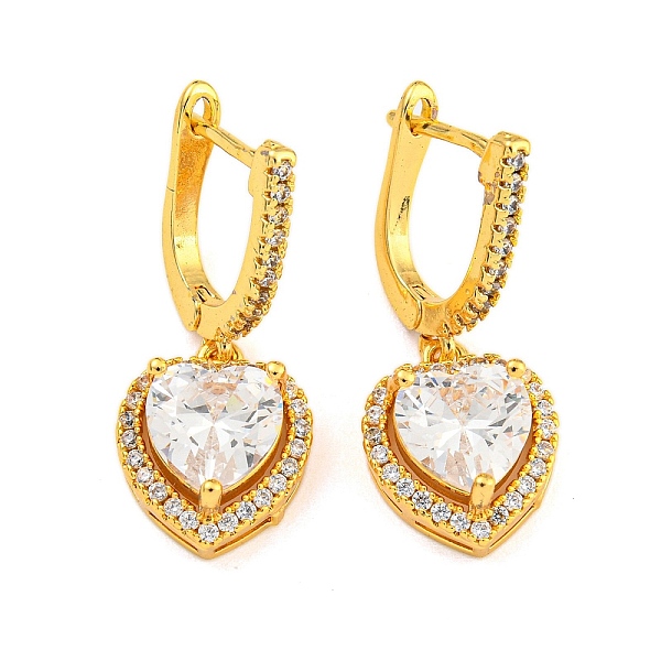 PandaHall Rack Plating Brass Micro Pave Cubic Zirconia Hoop Earrings, Heart Dangle Earrings for Women, Golden, 28.5x11.5mm Cubic Zirconia...
PandaHall Rack Plating Brass Micro Pave Cubic Zirconia Hoop Earrings, Heart Dangle Earrings for Women, Golden, 28.5x11.5mm Cubic Zirconia...