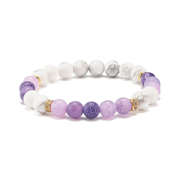 PandaHall Natural Weathered Agate(Dyed) & Howlite Round Beaded Stretch Bracelet, Gemstone Jewelry for Women, Dark Violet, Inner Diameter...
PandaHall Natural Weathered Agate(Dyed) & Howlite Round Beaded Stretch Bracelet, Gemstone Jewelry for Women, Dark Violet, Inner Diameter...