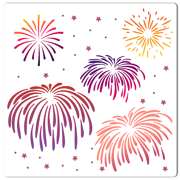 PandaHall PET Plastic Hollow Out Drawing Painting Stencils Templates, Square, Fireworks Pattern, 300x300mm Plastic Others
PandaHall PET Plastic Hollow Out Drawing Painting Stencils Templates, Square, Fireworks Pattern, 300x300mm Plastic Others