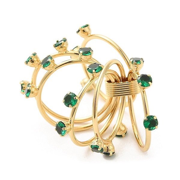 PandaHall Brass Micro Pave Cubic Zirconia Finger Rings, Wire Wrap Wide Ring, Real 18K Gold Plated, Inner Diameter: 18mm Brass+Cubic Zirconia..., Green
PandaHall Brass Micro Pave Cubic Zirconia Finger Rings, Wire Wrap Wide Ring, Real 18K Gold Plated, Inner Diameter: 18mm Brass+Cubic Zirconia..., Green
