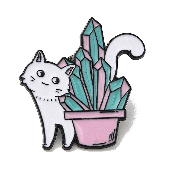 PandaHall Cat & Crystal Cluster Theme Enamel Pins, Black Alloy Badge for Backpack Clothes, White, 30x29x1.5mm Alloy+Enamel Cat Shape White
PandaHall Cat & Crystal Cluster Theme Enamel Pins, Black Alloy Badge for Backpack Clothes, White, 30x29x1.5mm Alloy+Enamel Cat Shape White