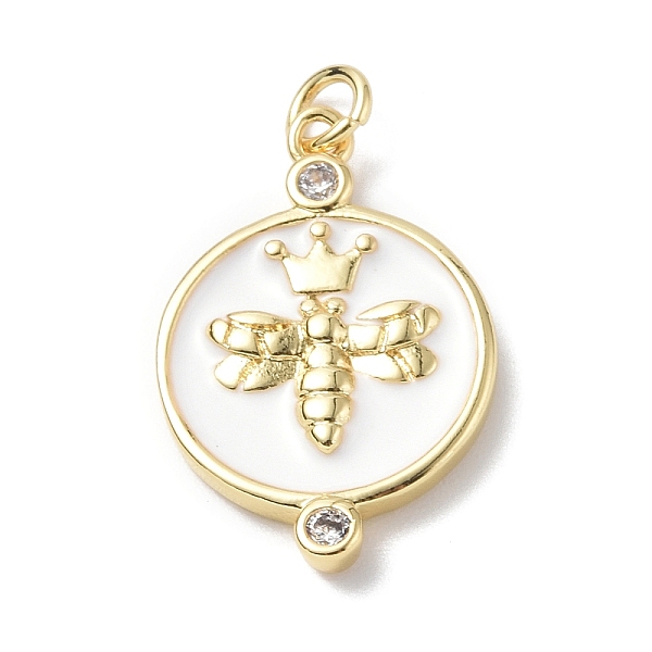PandaHall Eco-Friendly Brass Micro Pave Cubic Zirconia Pendants, Enamel Style, Cadmium Free & Lead Free, Flat Round with Bees & Crown Charm..., White
PandaHall Eco-Friendly Brass Micro Pave Cubic Zirconia Pendants, Enamel Style, Cadmium Free & Lead Free, Flat Round with Bees & Crown Charm..., White
