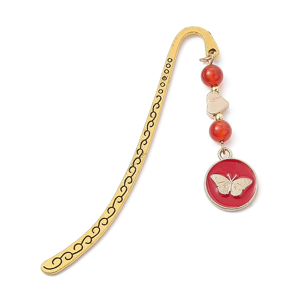 PandaHall Natural Carnelian Bookmarks, Butterfly Pendant Bookmark, Alloy Hook Bookmark, 84mm, Pendant: 46x15x6mm Carnelian Butterfly
PandaHall Natural Carnelian Bookmarks, Butterfly Pendant Bookmark, Alloy Hook Bookmark, 84mm, Pendant: 46x15x6mm Carnelian Butterfly