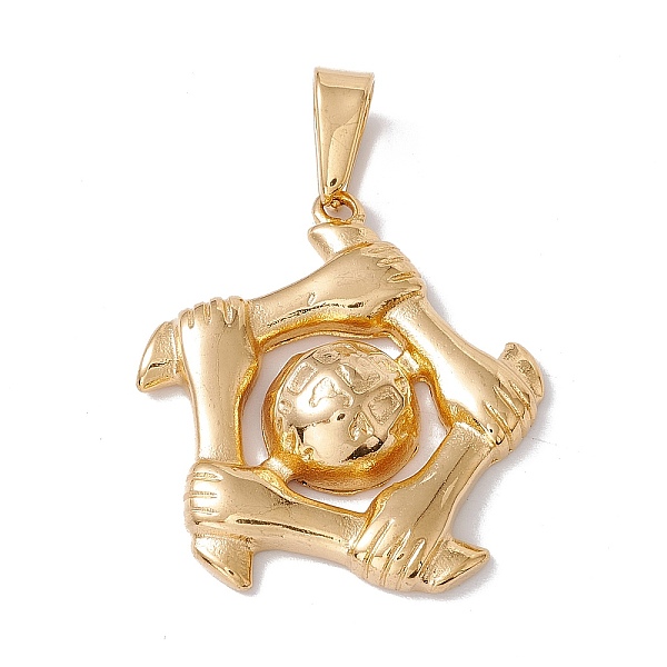 PandaHall Vacuum Plating Unity Theme 304 Stainless Steel Pendants, 5-Hand Pentagon Charm, Golden, 34x30x7mm, Hole: 9.5x5mm 304 Stainless...
PandaHall Vacuum Plating Unity Theme 304 Stainless Steel Pendants, 5-Hand Pentagon Charm, Golden, 34x30x7mm, Hole: 9.5x5mm 304 Stainless...
