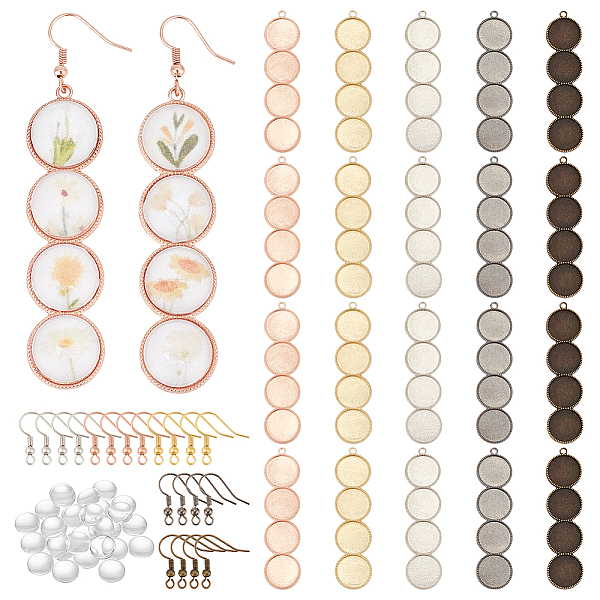 PandaHall PH 3-Consecutive Earring Blanks, 20PCS 5 Colors Round 12 mm Earring Bezel Trays Bases, 80PCS Glass Cabochons and 16PCS Brass...
PandaHall PH 3-Consecutive Earring Blanks, 20PCS 5 Colors Round 12 mm Earring Bezel Trays Bases, 80PCS Glass Cabochons and 16PCS Brass...