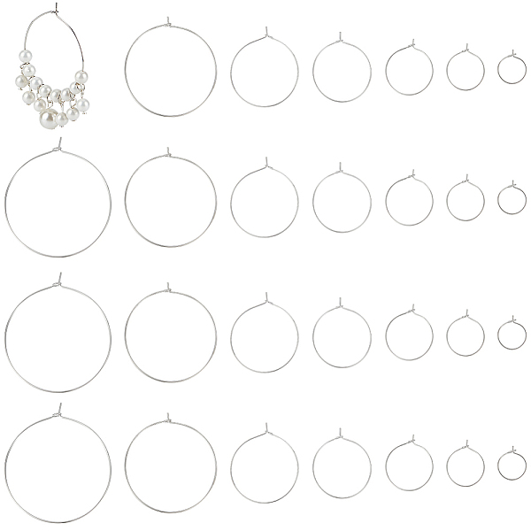 PandaHall BENECREAT 54Pcs 7 Styles Brass Hoop Earring Findings, Wine Glass Charm Rings, Long-Lasting Plated, Platinum, 21 Gauge...
PandaHall BENECREAT 54Pcs 7 Styles Brass Hoop Earring Findings, Wine Glass Charm Rings, Long-Lasting Plated, Platinum, 21 Gauge...
