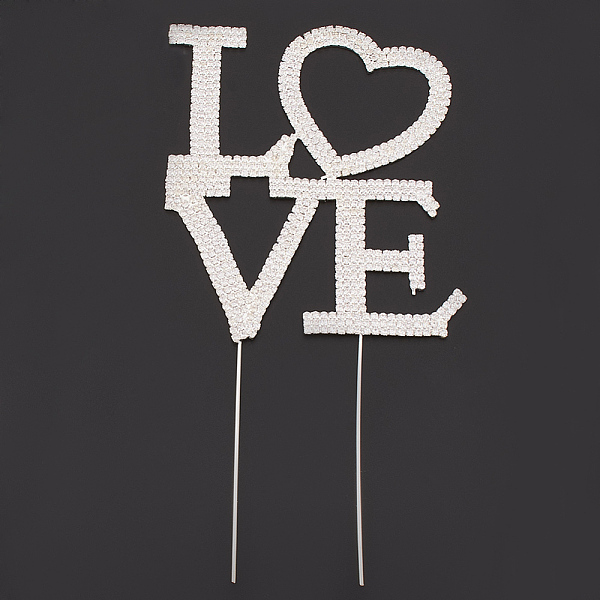 PandaHall Brass Rhinestone Cake Topper, for Wedding Party Decoration, Word Love, Silver Color Plated, 222x115x4mm Brass Word Silver
PandaHall Brass Rhinestone Cake Topper, for Wedding Party Decoration, Word Love, Silver Color Plated, 222x115x4mm Brass Word Silver