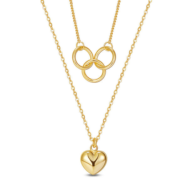 PandaHall SHEGRACE 925 Sterling Silver Double Layer Necklaces, with Cable Chains and Rope chains, Ring and Heart, Real 18K Gold Plated, 12.6...
PandaHall SHEGRACE 925 Sterling Silver Double Layer Necklaces, with Cable Chains and Rope chains, Ring and Heart, Real 18K Gold Plated, 12.6...