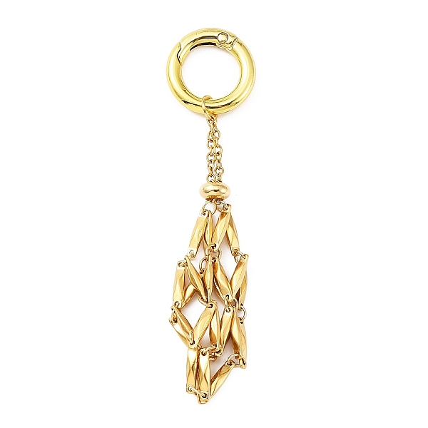 PandaHall 304 Stainless Steel Macrame Pouch Empty Stone Holder Pendant Decoration, with Alloy Spring Ring Clasps, Golden, 90mm 304 Stainless...
PandaHall 304 Stainless Steel Macrame Pouch Empty Stone Holder Pendant Decoration, with Alloy Spring Ring Clasps, Golden, 90mm 304 Stainless...