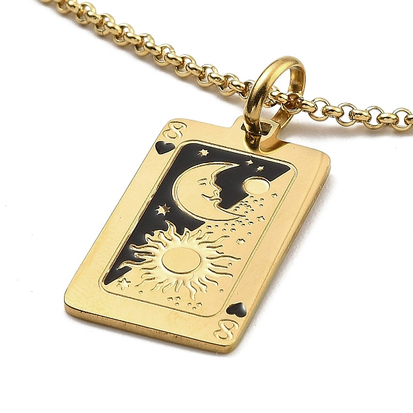 PandaHall 304 Stainless Steel Tarot Pendants Necklaces, Golden, 18.31~18.50 inch(46.5~47cm) 304 Stainless Steel Tarot
PandaHall 304 Stainless Steel Tarot Pendants Necklaces, Golden, 18.31~18.50 inch(46.5~47cm) 304 Stainless Steel Tarot
