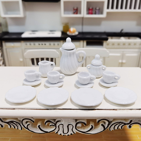 PandaHall Mini Ceramic Tea Sets, including Teacup, Saucer, Teapot, Cream Pitcher, Sugar Bowl, Miniature Ornaments, Micro Landscape Garden..., White
PandaHall Mini Ceramic Tea Sets, including Teacup, Saucer, Teapot, Cream Pitcher, Sugar Bowl, Miniature Ornaments, Micro Landscape Garden..., White