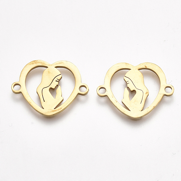 PandaHall 201 Stainless Steel Links connectors, Laser Cut Links, Heart with Woman, Golden, 15.5x19.5x1mm, Hole: 1.5mm 201 Stainless Steel...
PandaHall 201 Stainless Steel Links connectors, Laser Cut Links, Heart with Woman, Golden, 15.5x19.5x1mm, Hole: 1.5mm 201 Stainless Steel...