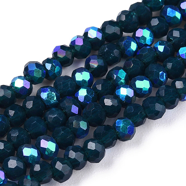 PandaHall Electroplate Opaque Solid Color Glass Beads Strands, Half Rainbow Plated, Faceted, Rondelle, Prussian Blue, 3.5x3mm, Hole: 0.4mm...
PandaHall Electroplate Opaque Solid Color Glass Beads Strands, Half Rainbow Plated, Faceted, Rondelle, Prussian Blue, 3.5x3mm, Hole: 0.4mm...