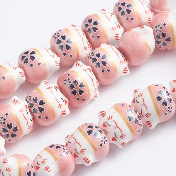 PandaHall Handmade Printed Porcelain Beads, Lucky Cat, Pink, 14x14x11.5mm, Hole: 2mm, about 25pcs/Strand, 12.20''(31cm) Porcelain Cat Shape...
PandaHall Handmade Printed Porcelain Beads, Lucky Cat, Pink, 14x14x11.5mm, Hole: 2mm, about 25pcs/Strand, 12.20''(31cm) Porcelain Cat Shape...