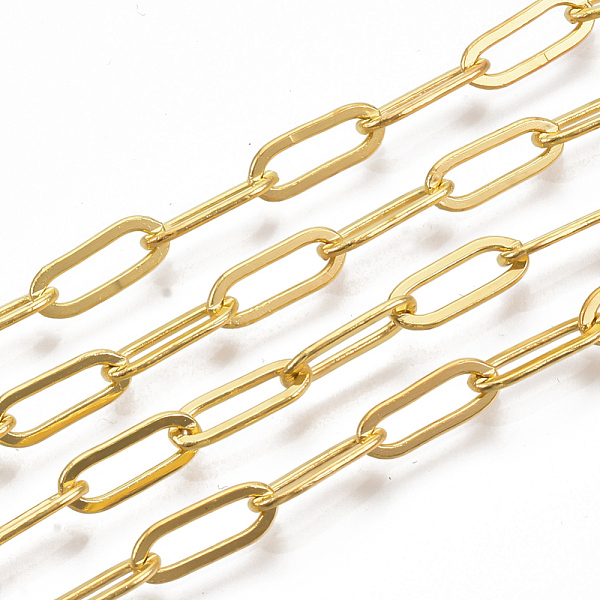 PandaHall Brass Paperclip Chains, Flat Oval, Drawn Elongated Cable Chains, Soldered, Long-Lasting Plated, with Spool, Cadmium Free & Nickel...
PandaHall Brass Paperclip Chains, Flat Oval, Drawn Elongated Cable Chains, Soldered, Long-Lasting Plated, with Spool, Cadmium Free & Nickel...