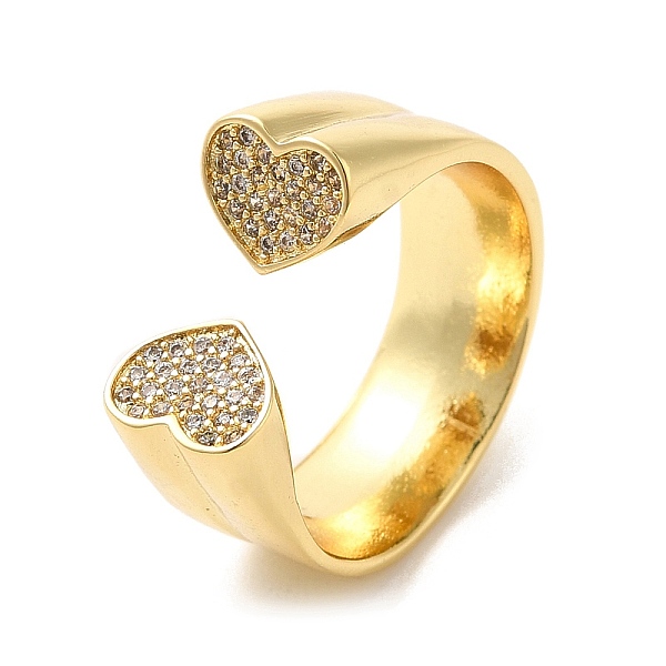 PandaHall Brass Micro Pave Cubic Zirconia Open Cuff Rings, Heart, Real 18K Gold Plated, US Size 7 1/4(17.5mm) Brass+Cubic Zirconia Heart..., Clear
PandaHall Brass Micro Pave Cubic Zirconia Open Cuff Rings, Heart, Real 18K Gold Plated, US Size 7 1/4(17.5mm) Brass+Cubic Zirconia Heart..., Clear