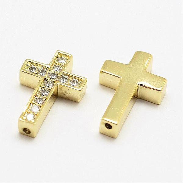 PandaHall Brass Micro Pave Grade AAA Cubic Zirconia Beads, Cross, Cadmium Free & Nickel Free & Lead Free, Real 18K Gold Plated...
PandaHall Brass Micro Pave Grade AAA Cubic Zirconia Beads, Cross, Cadmium Free & Nickel Free & Lead Free, Real 18K Gold Plated...
