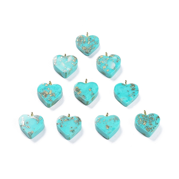 PandaHall Synthetic Turquoise Pendants, with Light Gold Tone Iron Loop, Heart Charms, 17x16x3.5~6mm, Hole: 1.5mm Synthetic Turquoise Heart
PandaHall Synthetic Turquoise Pendants, with Light Gold Tone Iron Loop, Heart Charms, 17x16x3.5~6mm, Hole: 1.5mm Synthetic Turquoise Heart