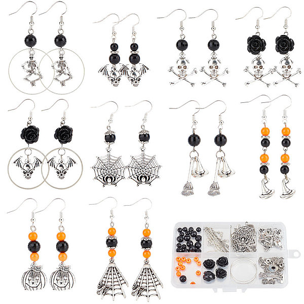 PandaHall SUNNYCLUE DIY Halloween Theme Earrings Making Set, Pumpkin & Skull & Spider & Broom Alloy Pendants, Synthetic Coral Flower &...
PandaHall SUNNYCLUE DIY Halloween Theme Earrings Making Set, Pumpkin & Skull & Spider & Broom Alloy Pendants, Synthetic Coral Flower &...