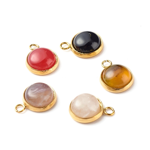 PandaHall Handmade Natural Mixed Gemstone Pendants, with Golden 304 Stainless Steel Settings, Half Round, 12.5x9.8x4.5mm, Hole: 1.8mm Mixed...
PandaHall Handmade Natural Mixed Gemstone Pendants, with Golden 304 Stainless Steel Settings, Half Round, 12.5x9.8x4.5mm, Hole: 1.8mm Mixed...