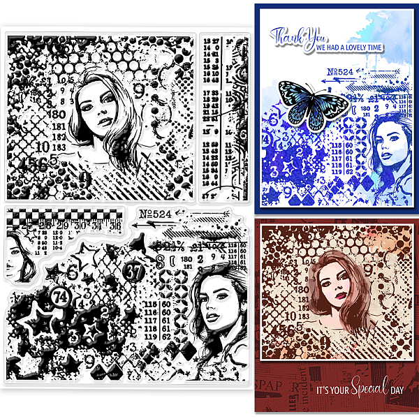 PandaHall GLOBLELAND Vintage Woman Clear Stamps Woman Head Sculpture Silicone Clear Stamps with Stained Star Background for Card Making...
PandaHall GLOBLELAND Vintage Woman Clear Stamps Woman Head Sculpture Silicone Clear Stamps with Stained Star Background for Card Making...
