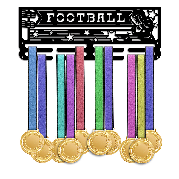 PandaHall Sports Theme Iron Medal Hanger Holder Display Wall Rack, with Screws, Rugby Pattern, 150x400mm Iron Rugby Black
PandaHall Sports Theme Iron Medal Hanger Holder Display Wall Rack, with Screws, Rugby Pattern, 150x400mm Iron Rugby Black