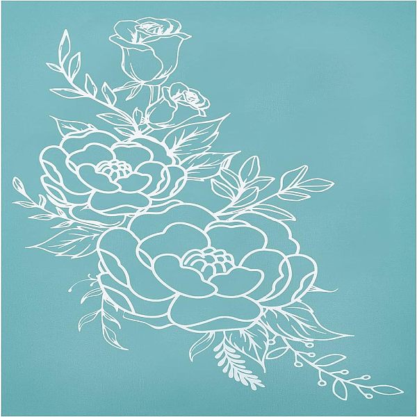 PandaHall Self-Adhesive Silk Screen Printing Stencil, for Painting on Wood, DIY Decoration T-Shirt Fabric, Flower/Rose, Sky Blue, 28x22cm...
PandaHall Self-Adhesive Silk Screen Printing Stencil, for Painting on Wood, DIY Decoration T-Shirt Fabric, Flower/Rose, Sky Blue, 28x22cm...