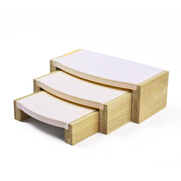 PandaHall Bamboo Display Risers, Jewelry Display Riser Shelf Showcase Fixtures, 3 Showcase Shelf, with Microfiber Cloth, Wheat, L: 24x12x8cm..., Orange
PandaHall Bamboo Display Risers, Jewelry Display Riser Shelf Showcase Fixtures, 3 Showcase Shelf, with Microfiber Cloth, Wheat, L: 24x12x8cm..., Orange