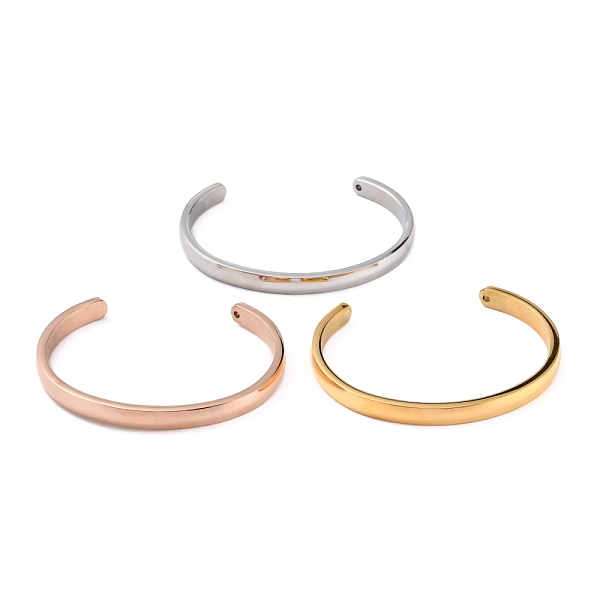 PandaHall Ion Plating(IP) 304 Stainless Steel Cuff Bangles, Mixed Color, Inner Diameter: 1-3/4 ~2-3/8 inch(4.3~6cm) 304 Stainless Steel
PandaHall Ion Plating(IP) 304 Stainless Steel Cuff Bangles, Mixed Color, Inner Diameter: 1-3/4 ~2-3/8 inch(4.3~6cm) 304 Stainless Steel