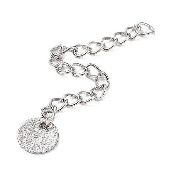 PandaHall 304 Stainless Steel Curb Chains Extender, End Chains with 201 Stainless SteeL Flat Round Chain Tabs, Stainless Steel Color, 60x3mm...
PandaHall 304 Stainless Steel Curb Chains Extender, End Chains with 201 Stainless SteeL Flat Round Chain Tabs, Stainless Steel Color, 60x3mm...