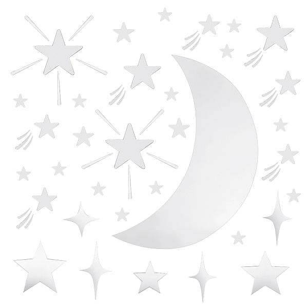 PandaHall PH PandHal 64pcs 4 Shape Silver Mosaic Tiles, Stars Moon Tiles, Self-Adhesive Mirror Acrylic Crafted Mirror Wall Stickers for Home...
PandaHall PH PandHal 64pcs 4 Shape Silver Mosaic Tiles, Stars Moon Tiles, Self-Adhesive Mirror Acrylic Crafted Mirror Wall Stickers for Home...