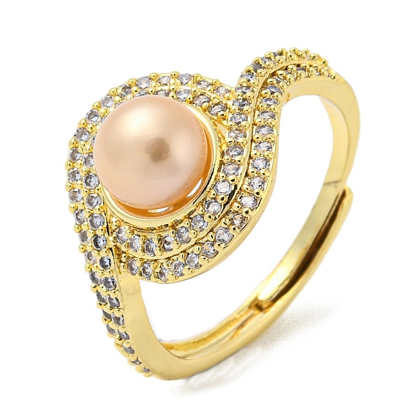 PandaHall Natural Shell Adjustable Ring, Brass Finger Ring, Real 14K Gold Plated, US Size 7 3/4(17.9mm) Pearl Round
PandaHall Natural Shell Adjustable Ring, Brass Finger Ring, Real 14K Gold Plated, US Size 7 3/4(17.9mm) Pearl Round