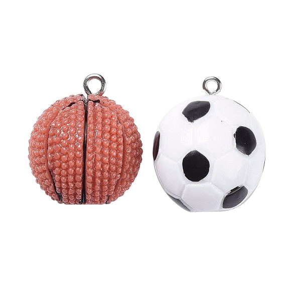 PandaHall 16Pcs 2 Colors Opaque Resin Pendants, with Platinum Tone Iron Loop, Basketball & Football/Soccer Ball, Mixed Color, 26~28x22mm..., Multicolor
PandaHall 16Pcs 2 Colors Opaque Resin Pendants, with Platinum Tone Iron Loop, Basketball & Football/Soccer Ball, Mixed Color, 26~28x22mm..., Multicolor