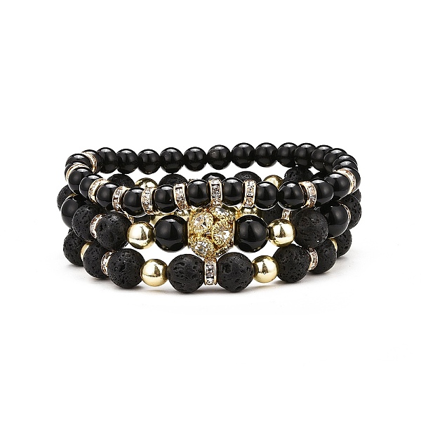 PandaHall 3Pcs 3 Style Natural Obsidian & Lava Rock & Brass Beaded Stretch Bracelets Set, Gemstone Stackable Bracelets for Women, Inner...
PandaHall 3Pcs 3 Style Natural Obsidian & Lava Rock & Brass Beaded Stretch Bracelets Set, Gemstone Stackable Bracelets for Women, Inner...