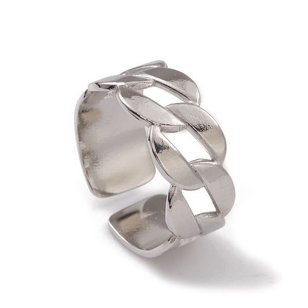 PandaHall 304 Stainless Steel Curb Chains Shape Open Cuff Rings for Women, Stainless Steel Color, Inner Diameter: 17.8mm 304 Stainless Steel
PandaHall 304 Stainless Steel Curb Chains Shape Open Cuff Rings for Women, Stainless Steel Color, Inner Diameter: 17.8mm 304 Stainless Steel