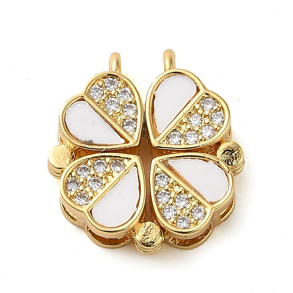 PandaHall Brass Micro Pave Clear Cubic Zirconia with Acrylic Pendants, Magnetic Clover Charms, Real 18K Gold Plated, 17x15x4.5mm, Hole...
PandaHall Brass Micro Pave Clear Cubic Zirconia with Acrylic Pendants, Magnetic Clover Charms, Real 18K Gold Plated, 17x15x4.5mm, Hole...