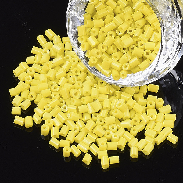 PandaHall 8/0 Two Cut Glass Seed Beads, Hexagon, Opaque Colours, Yellow, 2.5~3x2.5mm, Hole: 0.9mm, about 15000pcs/bag Glass Yellow
PandaHall 8/0 Two Cut Glass Seed Beads, Hexagon, Opaque Colours, Yellow, 2.5~3x2.5mm, Hole: 0.9mm, about 15000pcs/bag Glass Yellow