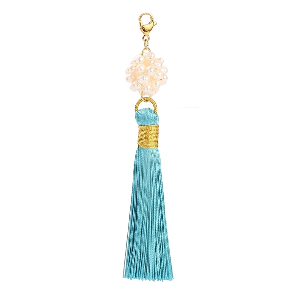PandaHall Polyester Tassel Big Pendants, with Natural Pearl Woven Beads and Golden Plated 304 Stainless Steel Lobster Claw Clasps, Medium...
PandaHall Polyester Tassel Big Pendants, with Natural Pearl Woven Beads and Golden Plated 304 Stainless Steel Lobster Claw Clasps, Medium...