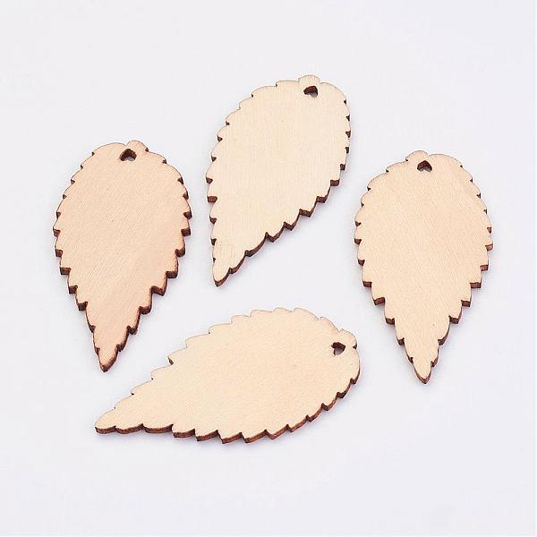 PandaHall Undyed Wooden Pendant, Leaf, Antique White, 50x26x2mm, Hole: 2x3mm Wood Leaf Orange
PandaHall Undyed Wooden Pendant, Leaf, Antique White, 50x26x2mm, Hole: 2x3mm Wood Leaf Orange