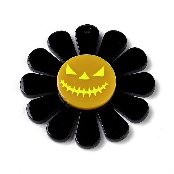 PandaHall Printed Acrylic Pendants, for Halloween, Sunflower with Pumpkin Charm, Black, 39.5x4.5mm, Hole: 1.6mm Acrylic Flower Black
PandaHall Printed Acrylic Pendants, for Halloween, Sunflower with Pumpkin Charm, Black, 39.5x4.5mm, Hole: 1.6mm Acrylic Flower Black