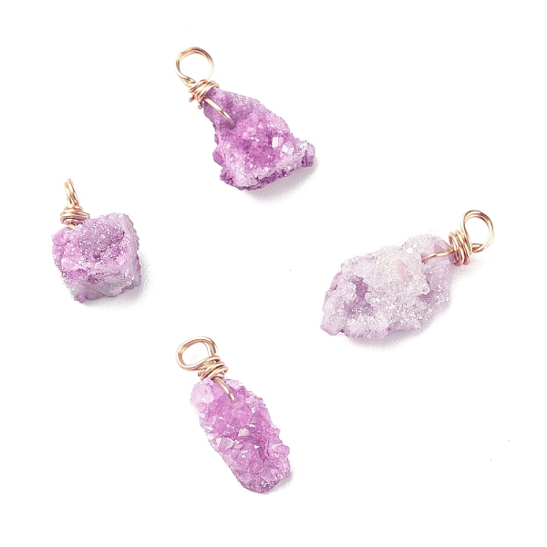 PandaHall Natural Crystal Agate Pendants, with Golden Tone Copper Findings, Druzy, Dyed, Nuggets, Violet, 13~32x7~17x6~13mm, Hole: 3mm..., Purple
PandaHall Natural Crystal Agate Pendants, with Golden Tone Copper Findings, Druzy, Dyed, Nuggets, Violet, 13~32x7~17x6~13mm, Hole: 3mm..., Purple