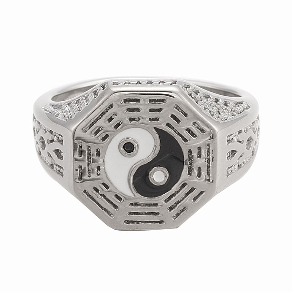 PandaHall Men's Titanium Steel Finger Rings, Yin Yang Rings, with Enamel, Gossip, Antique Silver, Size 11, Inner Diameter: 21.3mm, Ring...
PandaHall Men's Titanium Steel Finger Rings, Yin Yang Rings, with Enamel, Gossip, Antique Silver, Size 11, Inner Diameter: 21.3mm, Ring...