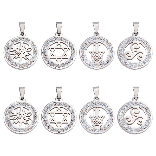 PandaHall DICOSMETIC 8Pcs 4 Styles Tree of Life Pendants Pentagram Charms Hamsa Hand Pendants Triskele Pendants Round Rhinestone Bordered...
PandaHall DICOSMETIC 8Pcs 4 Styles Tree of Life Pendants Pentagram Charms Hamsa Hand Pendants Triskele Pendants Round Rhinestone Bordered...